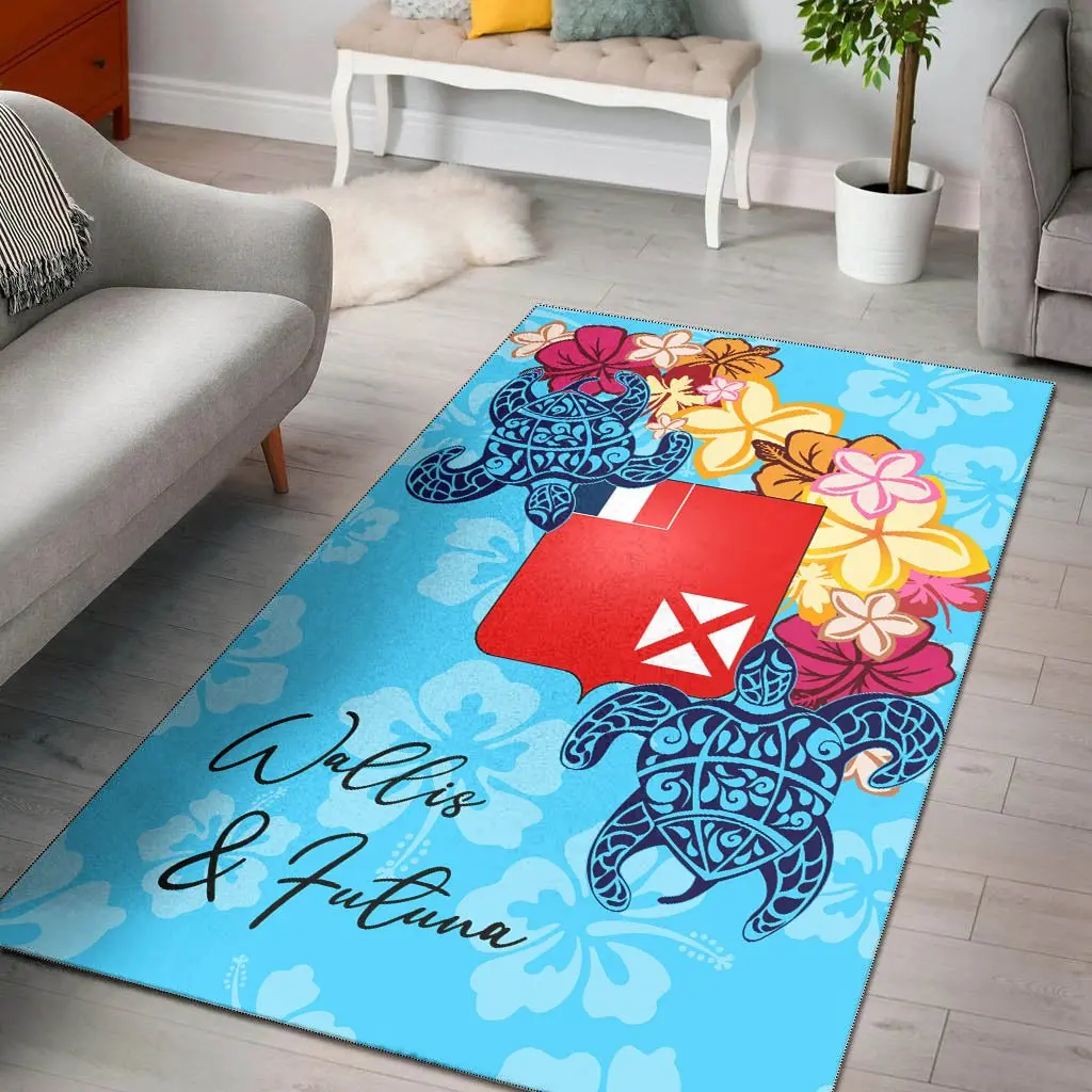 

Wallis and Futuna Area Rug Tropical Style Printed Floor Mat Rug Non-slip Mat Dining Room Living Room Soft Bedroom Carpet