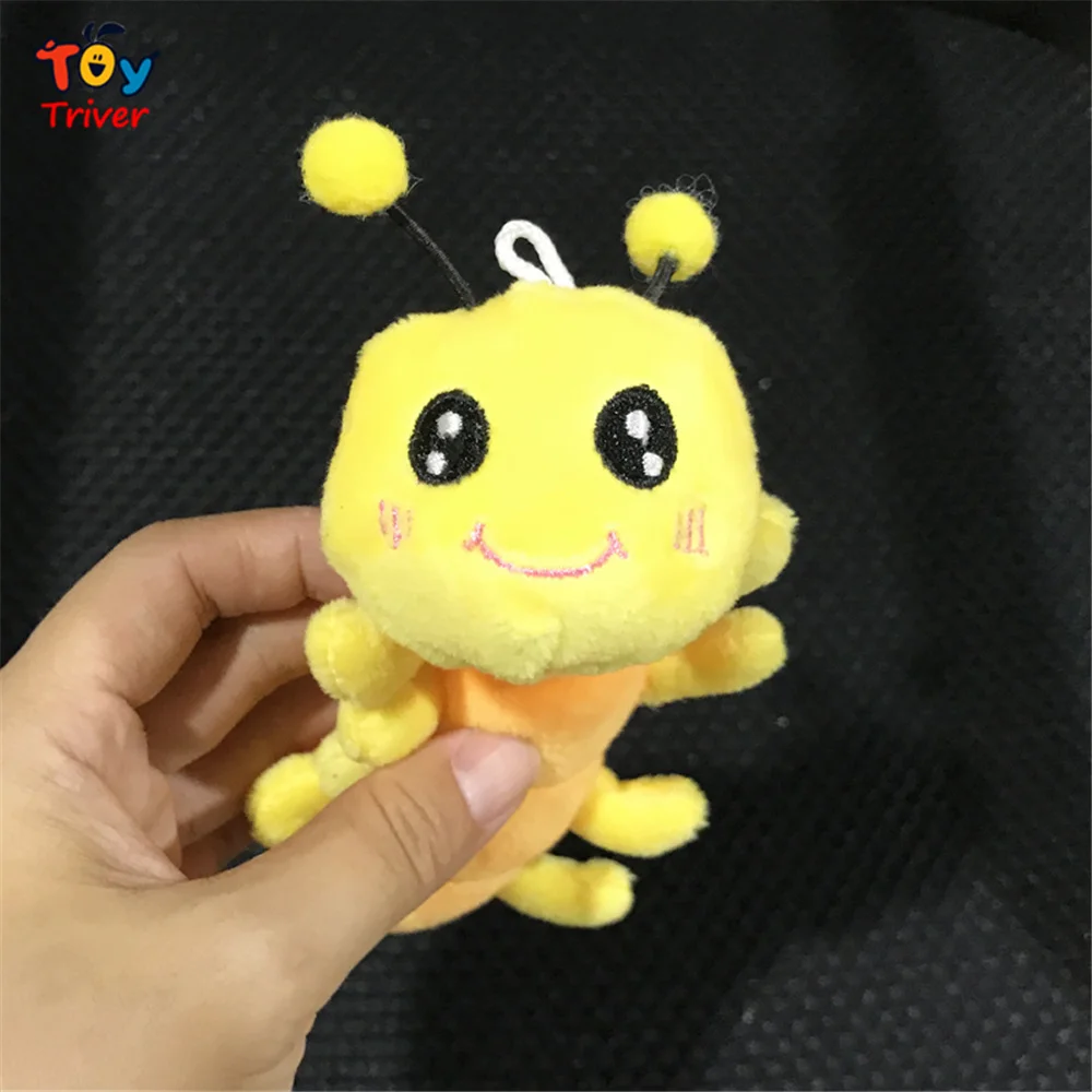 Мини гусеница подвеска плюшевая игрушка тривер чучела животные кукла брелок сумка кошелек аксессуары для