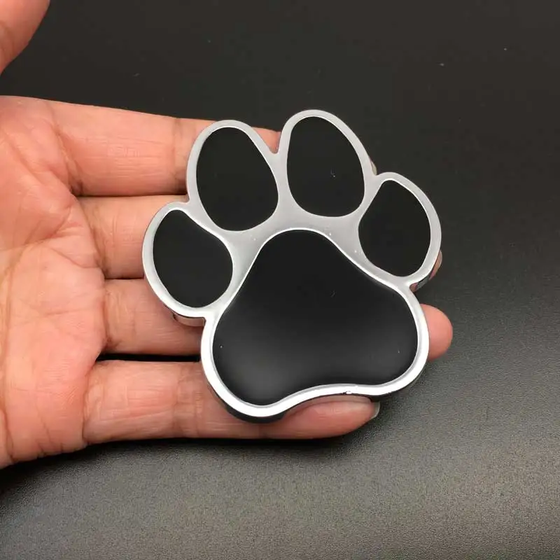 3D автомобиль металлический медведь собака животные лапа ноги принты значок