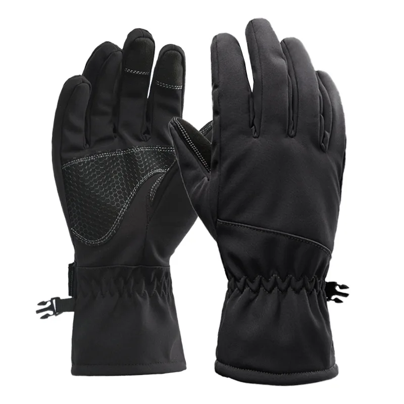 QUESHARK зимние камуфляжные охотничьи перчатки теплые противоскользящие рыболовные перчатки водонепроницаемые перчатки с сенсорным экраном для катания на лыжах и кемпинга - Цвет: B