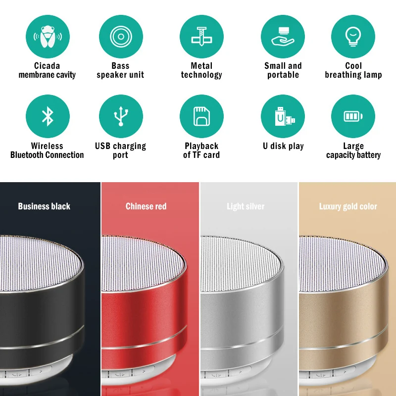 Перезаряжаемая портативная Bluetooth-колонка миниатюрная колонка музыкальная