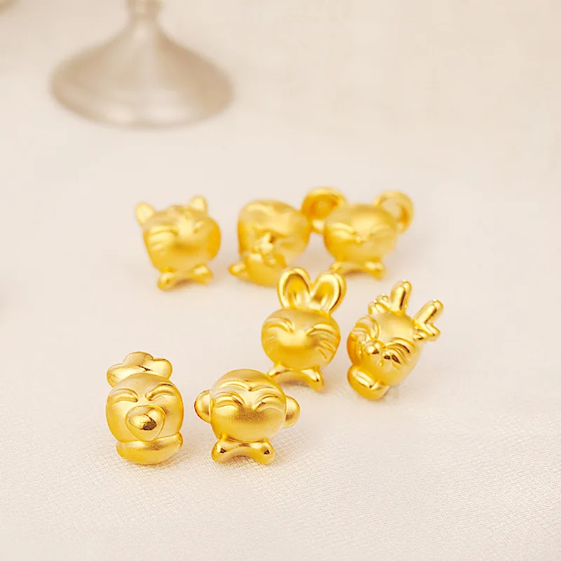 

Original design zodiac element bracelet beaded Chinese style retro unique ancient gold craft charm men and women silver jewelry
