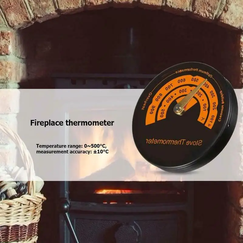 

Magnetic Wood Stove Thermometer Fireplace Fan Stove Oven Thermometer Household Barbecue Sensitivity Tool Z4U8