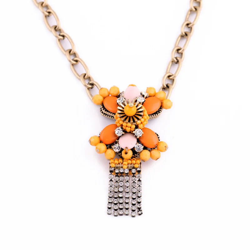 Новое поступление 2015 женское винтажное ожерелье с кисточками и длинным