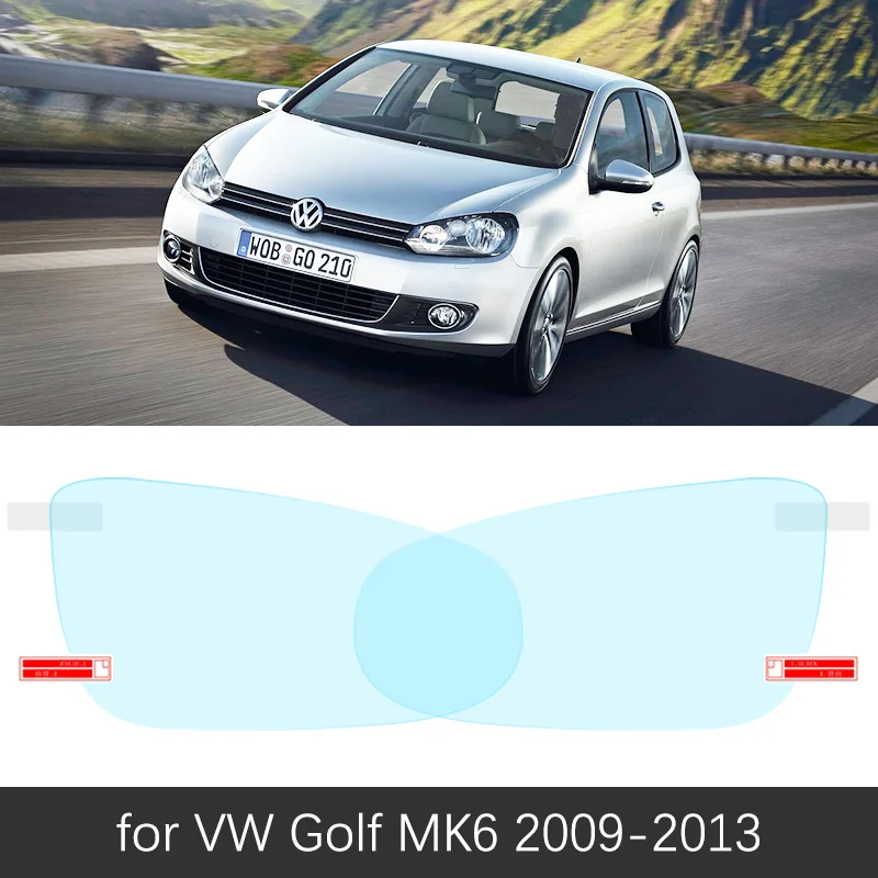 Golf MK6 Для Volkswagen VW Golf 6 MK6 5K 2009~ 2013 Полное покрытие зеркало заднего вида непромокаемая противотуманная пленка аксессуары 2010 2011 2012 - Название цвета: Golf MK6