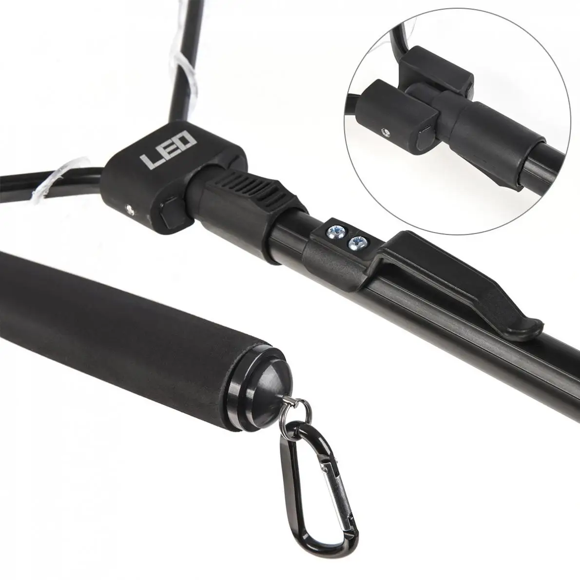 

Folding Rubber Fishing Net Length 85cm Retractable Telescoping Aluminum Alloy Pole Fly Fishing Landing Net