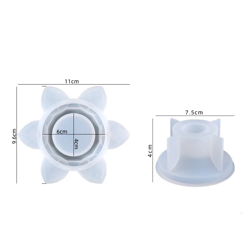 DIY Crystal Epoxy Resin Mold Lotus Candle Holder Silicone Mould | DIY&ampsilicone