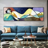 abstract nude girl sleep painting nordic figure canvas prints and posters wall art pictures for living room home decoration