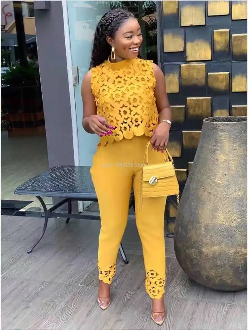 Комплект одежды в африканском стиле из 2 предметов топы и брюки африканские