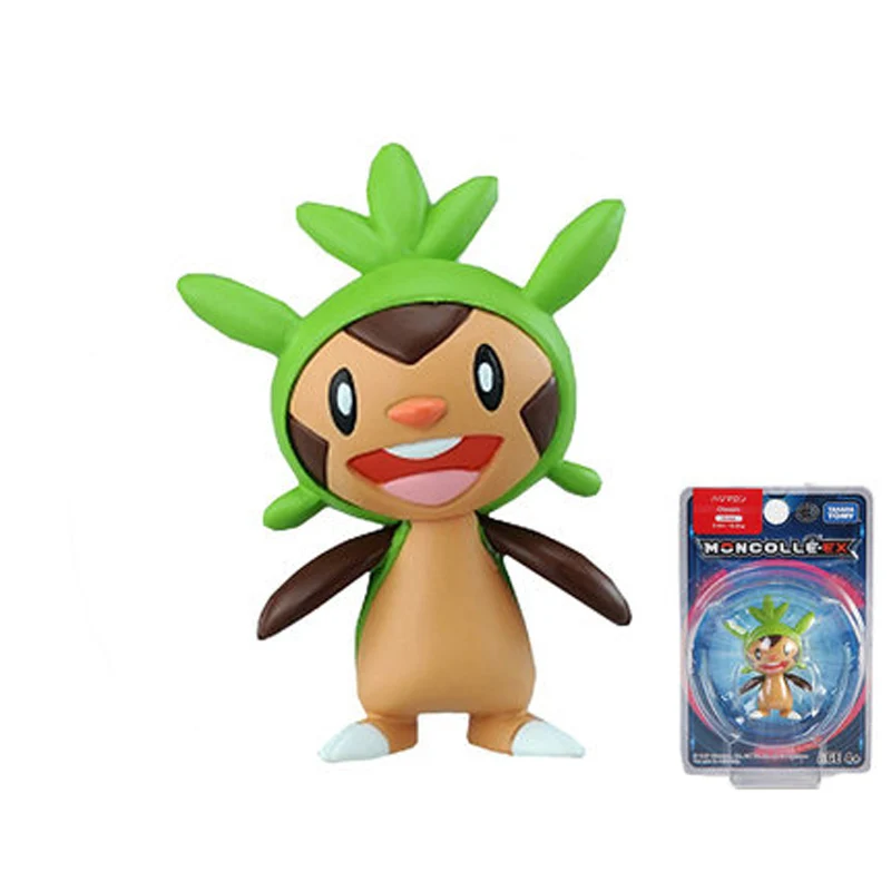 19 chespin Takara Tomy подлинный Покемон чармандер белка Mimikyu Raichu Mudkip Oshawott Пикачу snorlax 4 см коллекция игрушка фигурка подарки - Цвет: 19 chespin