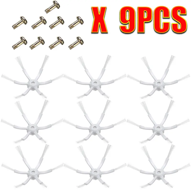 9pcs XIAOMI новое поколение 6 рук боковая щетка для Xiaomi Roborock S50 S51 S55 Запчасти для робота-пылесоса аксессуары - Цвет: 9pcs