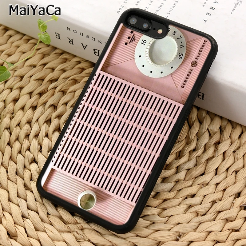 MaiYaCa Розовый Ретро Радио весенний винтажный Стильный чехол для телефона iPhone 5 6 7 8