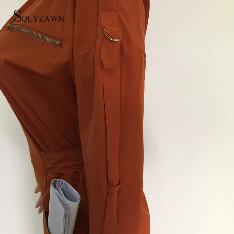Женский Повседневный комбинезон на молнии длинные брюки свободного кроя Рабочие