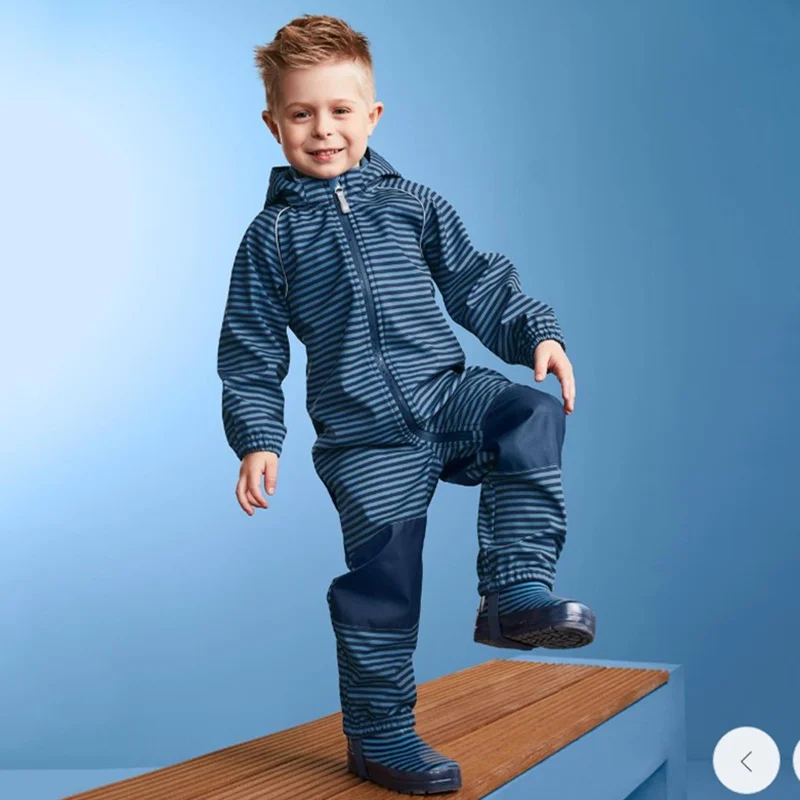 Navy blue 6 Мягкий детский комбинезон; комбинезон для мальчиков и девочек; теплый водонепроницаемый и ветрозащитный комбинезон из комбинированной ткани - Цвет: Navy blue 6