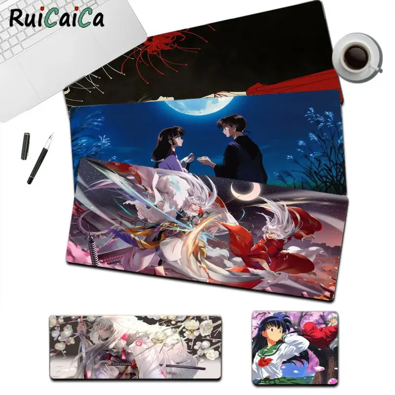 

RuiCaiCa Inuyasha Anime Mats Large sizes DIY Custom Mouse pad mat Size for large Edge Locking Speed Version Game Keyboard Pad