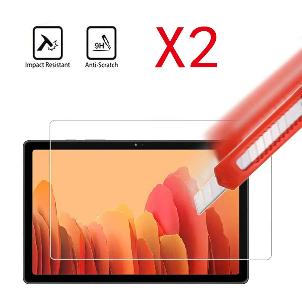

YL WC 2Pcs Tablet Tempered Glass Screen Protector Cover For Samsung Galaxy Tab A7 2020 T500/T505 10.4Inch Full Coverage Screen