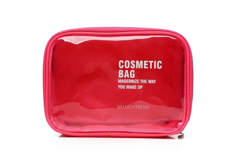 XZP Transparent Cosmetic Bag PVC Women Zipper Clear Makeup Bags Beauty Case Make Up Organizer Storage Bath Toiletry Wash Bag