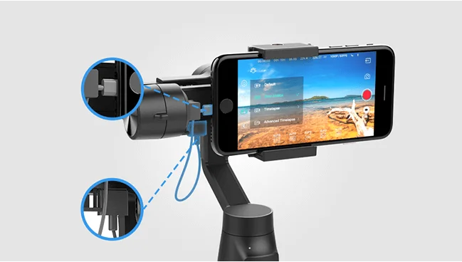 Moza Mini-MI 3-Axis смартфон Беспроводной зарядки шарнирный стабилизатор для камеры GoPro, несколько предметов обнаружения, начальном этапе режим, таймлапс