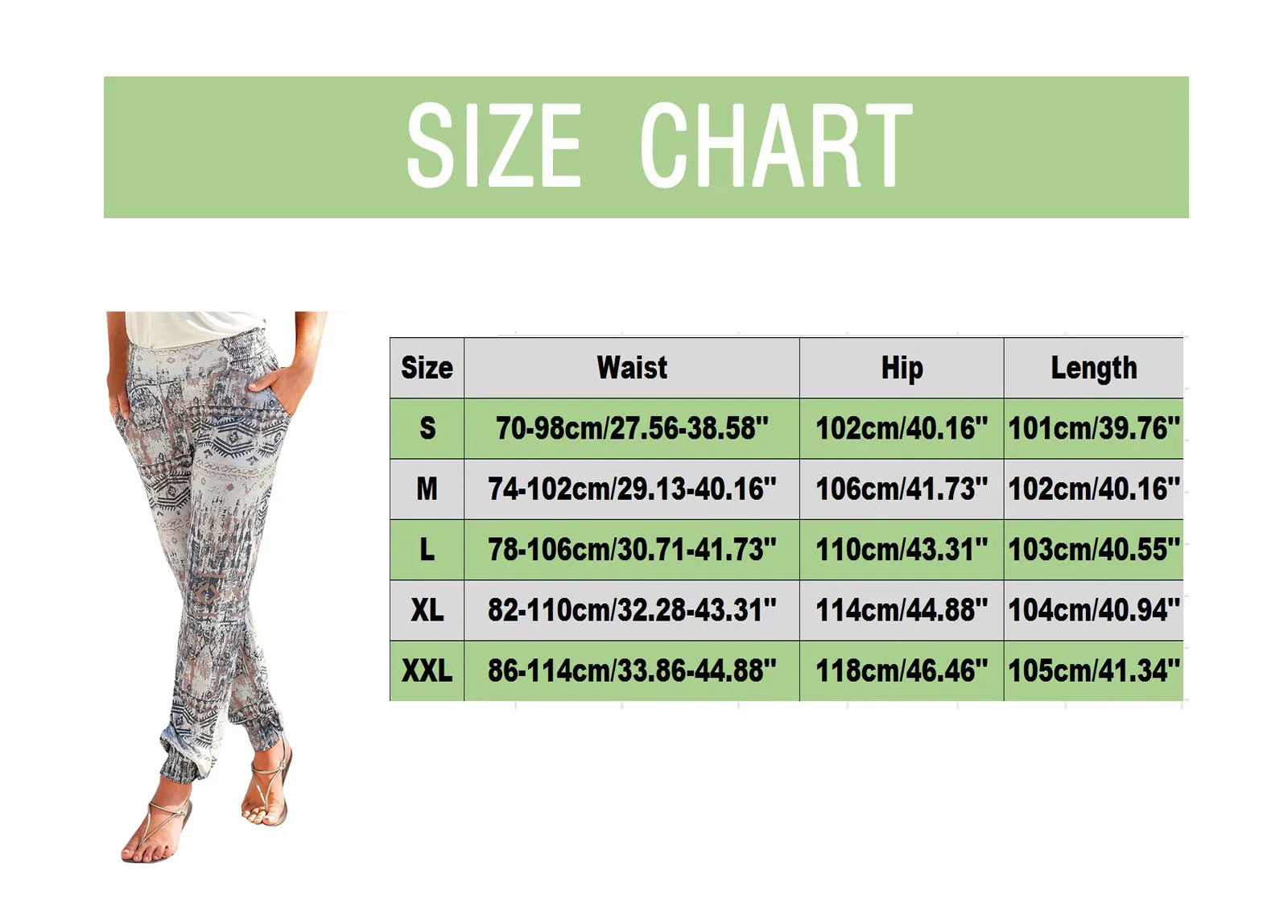 

Fashion New Women Pants Elastic High Waist Boho Printing Easy Trousers Casual Beach Long Pants With Pockets Pantalones De Mujer