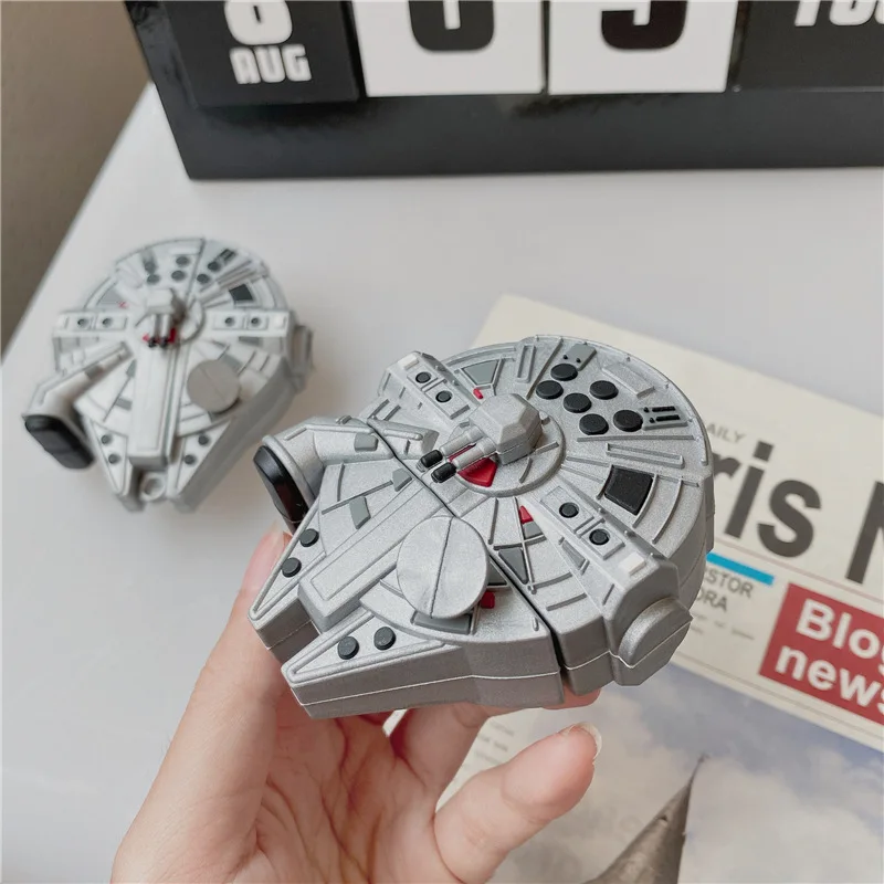 

Millennium Falcon case for Airpods 1 2 3 Pro Earphone Box Cover 3D Soft Bluetooth Wireless Protect Case for Airpod Pro