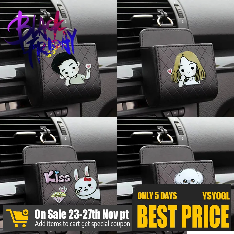 

Automobile Air V Tuyere Bag Cartoon Vehicle Accept Hanging Bag Put Mobile Phone Glasses Storage Box Accept Box