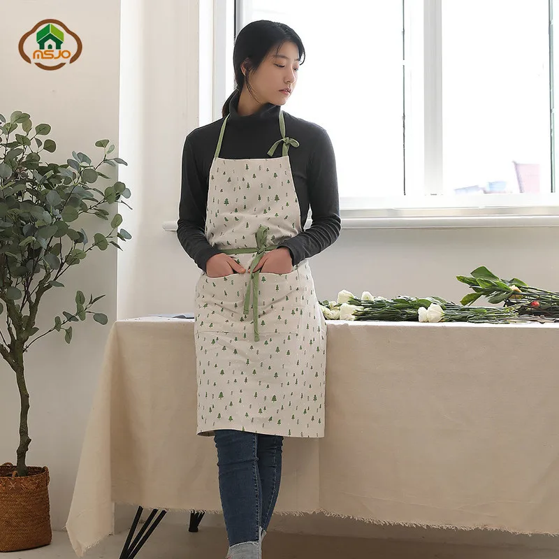 MSJO Детский фартук для взрослых хлопковый кухонный скандинавский рисунок с