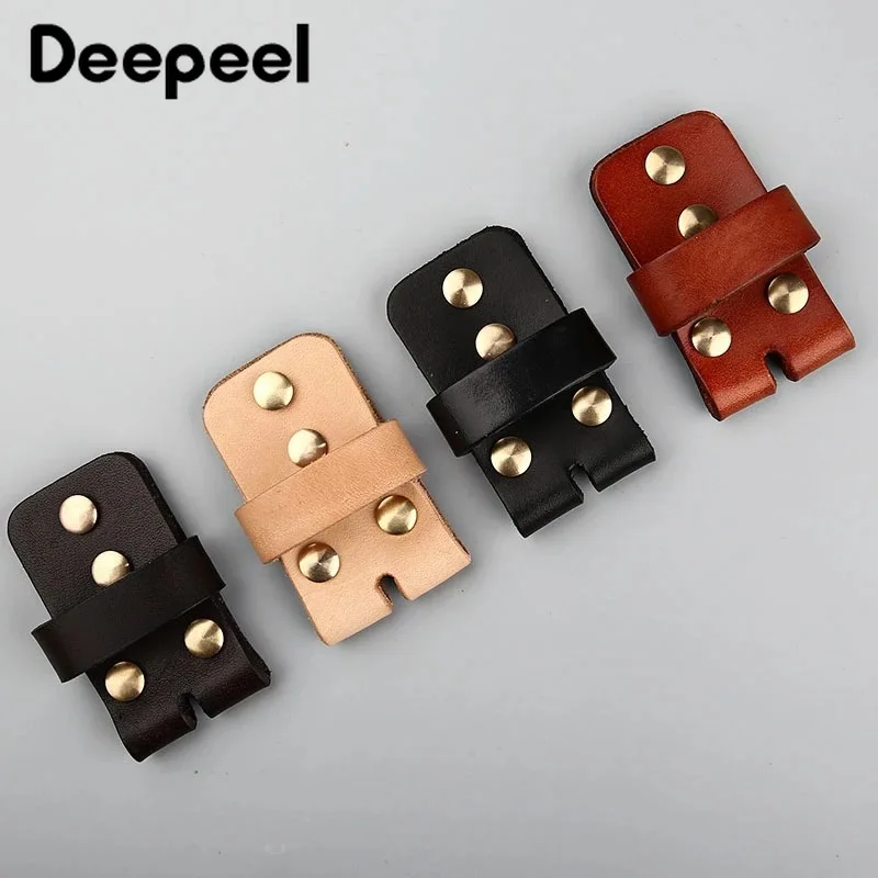 

1/4Pcs 3.8cm Men's Cowhide Loop Ring Connection Leather Metal Buckle Pure Copper Rivet DIY Decor Belt Tail Fixing Accessories