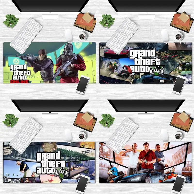

GTA Natural Rubber Gaming mousepad Desk Mat Desk Table Protect Game Office Work Mouse Mat pad Non-slip Laptop Cushion