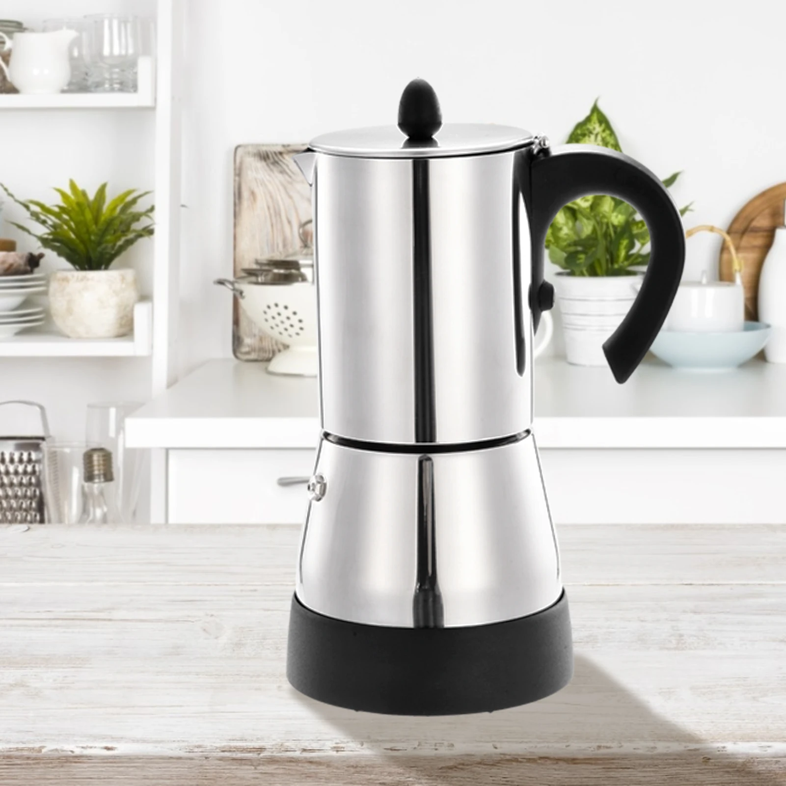 

6 Cup 300ml Electric Coffee Maker Aluminum Material Coffee Pots Moka Pot Mocha Coffe Machine Coffee Filter Espresso Making Tool