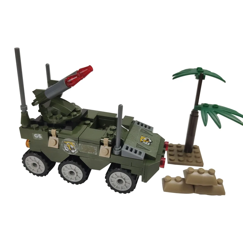 

Military Educational Building Blocks Cultivate Interest Suitable for Kids Compatible Birthday Present Car Model Toys Military
