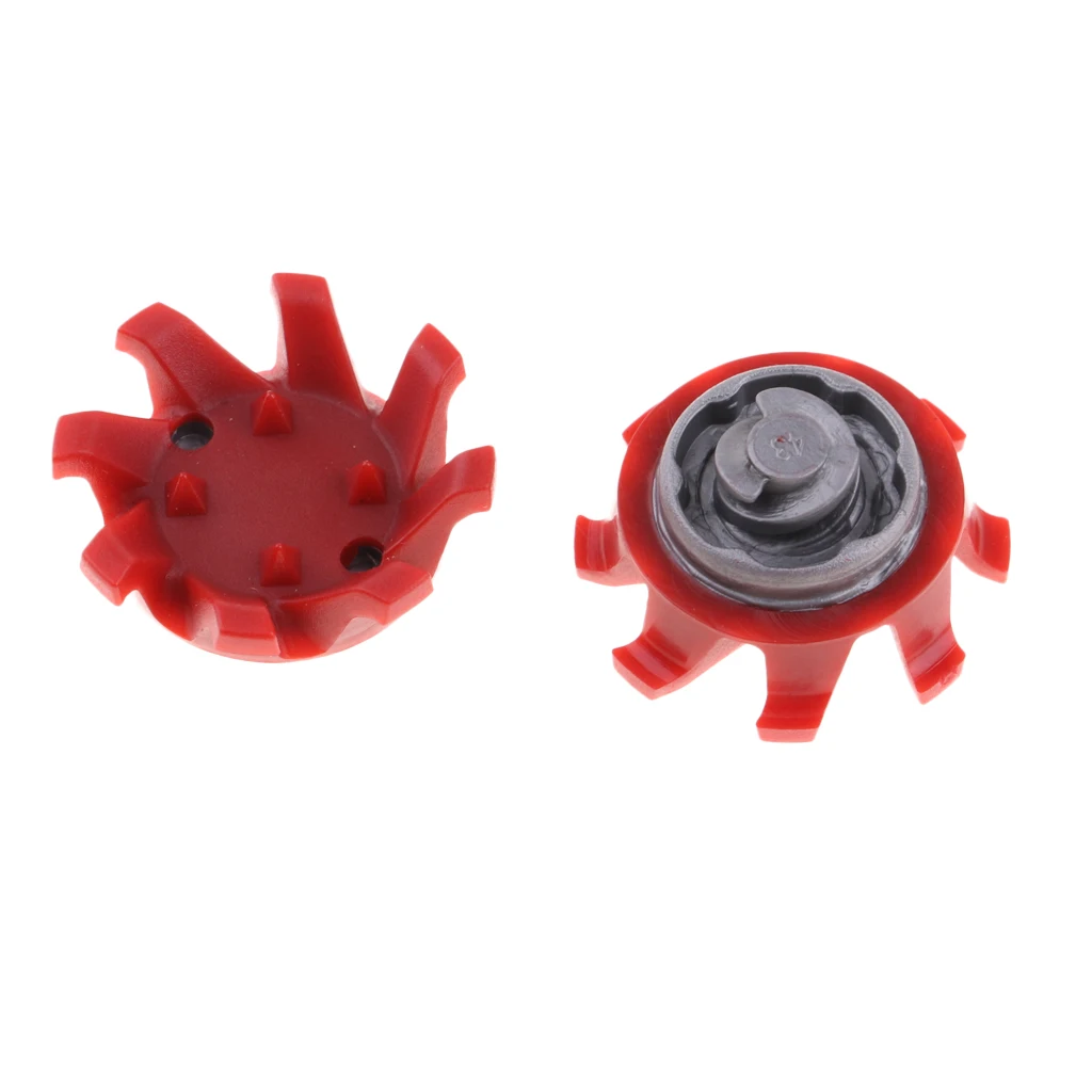 

14pcs Lightweight Durable Red Rubber Golf Shoe Spikes Replacement Golf Training Aid Golf Accessories for Old Worn Spikes