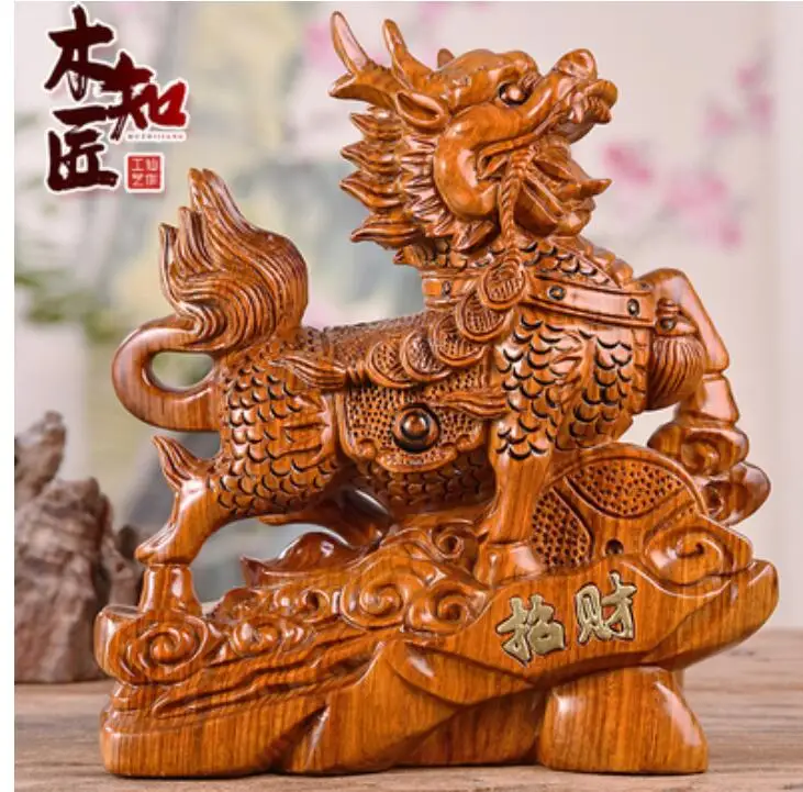 

Хризантема Груша резной деревянный Кирин размещенные части большой Кирин счастливый дом Кирин Офис Гостиная дом