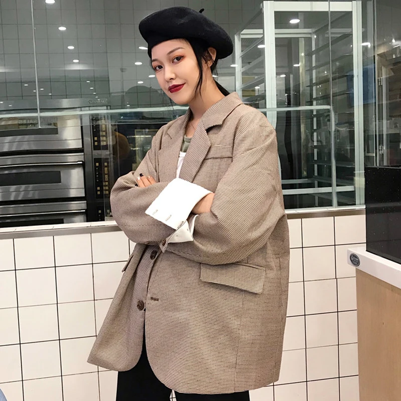 Женский сетчатый блейзер в стиле оверсайз Sungtin уличная одежда пальто с длинным