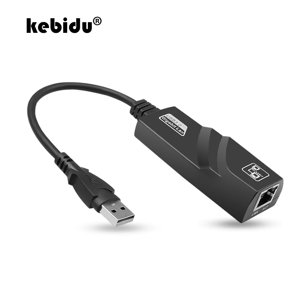 Сетевая карта kebidu USB 3 0 в Gigabit Ethernet адаптер 10/100/1000 Мбит/с RJ45 проводная Lan для