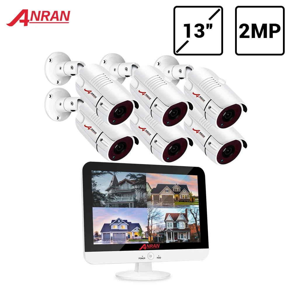 Система видеонаблюдения ANRAN 6 каналов 2 Мп AHD NVR 1080P|Система наблюдения| |