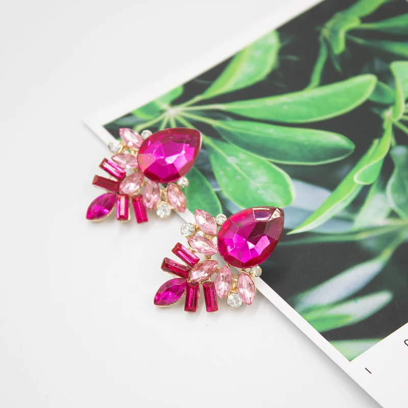 Серьги ювелирные модные стильные синие/черные/розовые серьги ручной работы