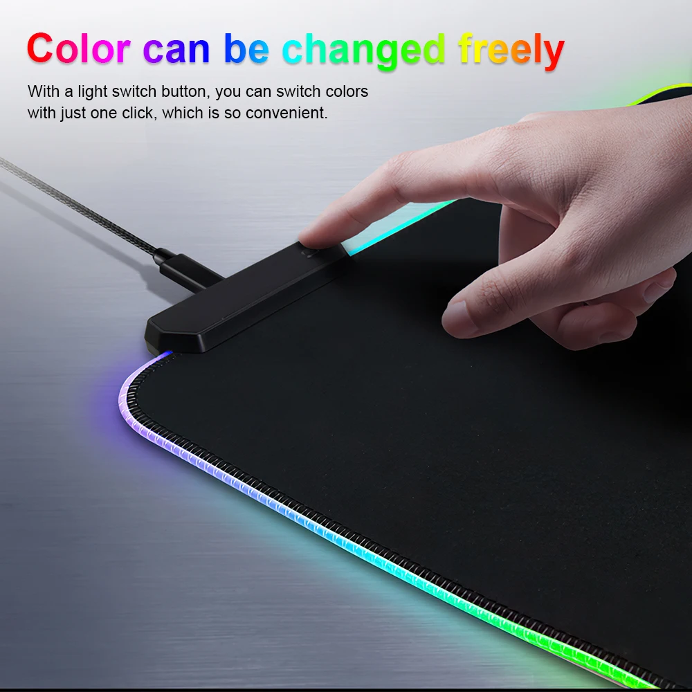 RGB-коврик для мыши со светодиодной подсветкой 80 см | Компьютеры и офис