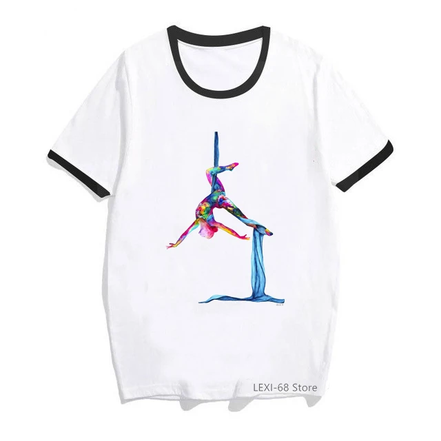 

ZO86 rainbow vogue gymnastics clothes 2020 Ballet dancer tshirt femme 659