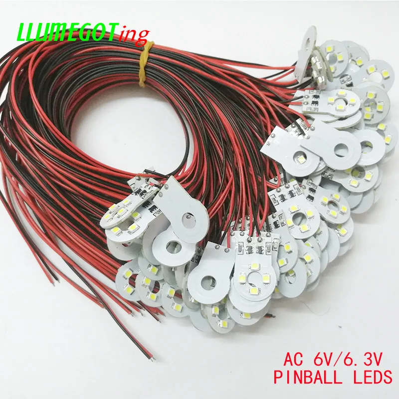 50 шт. 6,3 В BA9S 8 SMD 1206 светодиодный неполярный анти мерцающий AC DC 6 в 6,3 в пинбол машина без призрака белый синий красный зеленый желтый