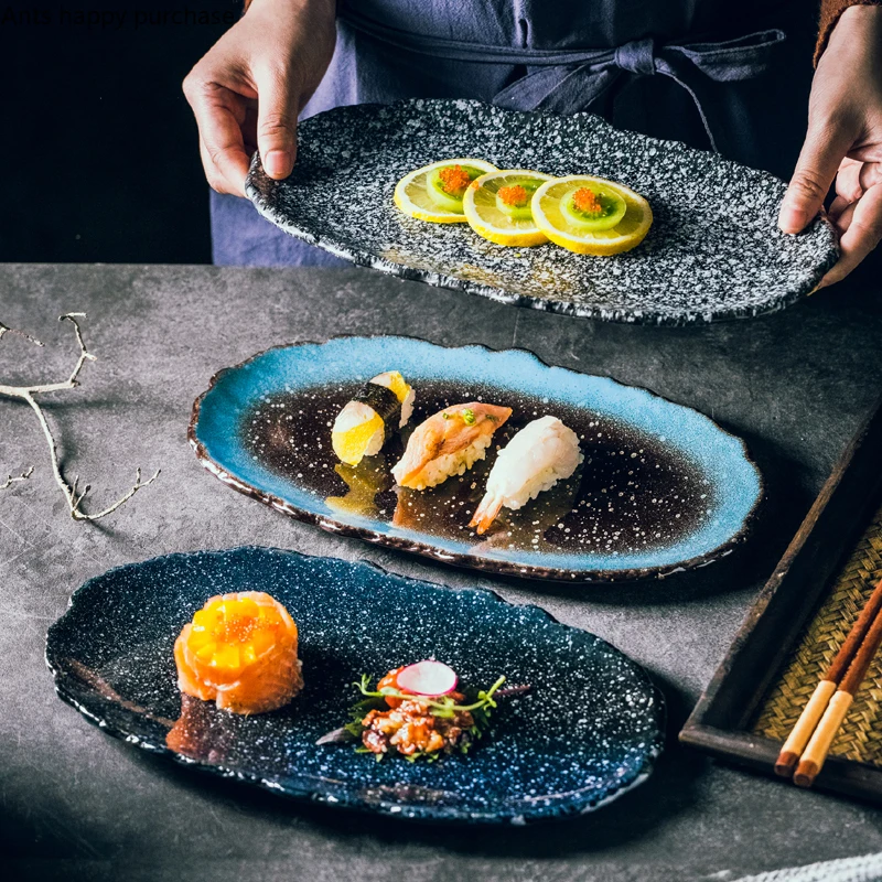 Скандинавская творческая керамическая овальная домашняя кухня для хранения