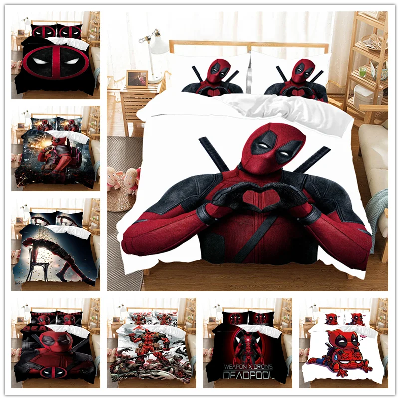 Комплект постельного белья Marvel Deadpool с 3D рисунком пододеяльником комфортный