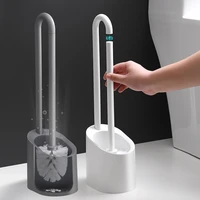bathroom magnetic cleaning brush pp plastic bathroom accessories set home long handle shower room portable toilet brush