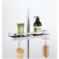shower storage holder rack organizer bathroom shelf shampoo tray stand no drilling floating holder for wall household item