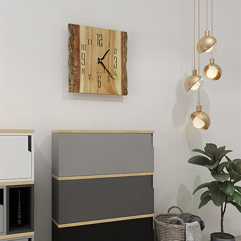 Современные креативные настенные часы в минималистичном стиле с зернистой