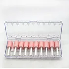 4 мл, 10 шт. в наборе, пустые тубы для блеска для губ, мини прозрачный пластиковый контейнер для блеска для губ с розовыми матовыми колпачками