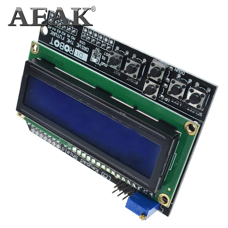 AEAK 1 шт. ЖК-клавиатура Щит lcd 1602 lcd 1602 Модуль дисплей для Arduino ATMEGA328 ATMEGA2560 raspberry pi UNO синий экран