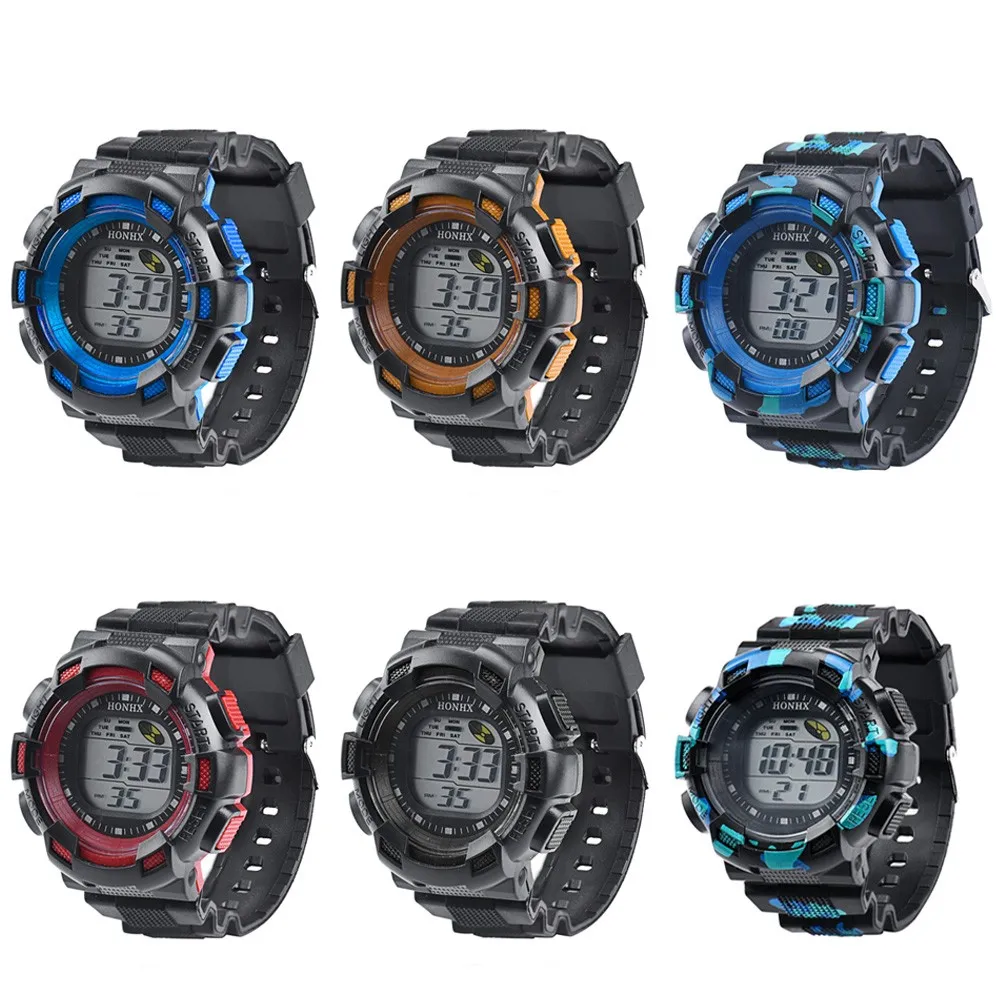 

Chic Clock Electronic Watch Men Sport Watches Waterproof Military LCD Alarm Date Rubber Wristwatch Relogio Masculino Montre 30*