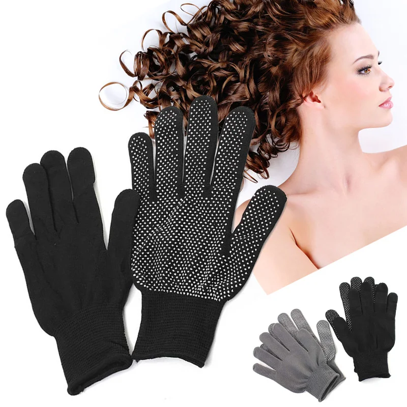 1 пара термостойкие перчатки для укладки волос керлинга прямой плоский железный