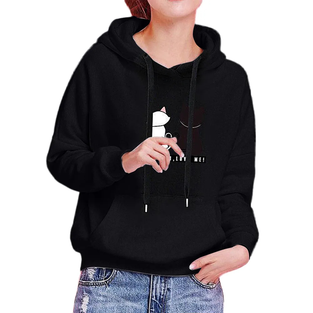 Женский свитер с длинным рукавом JAYCOSIN Элегантный Повседневный пуловер капюшоном