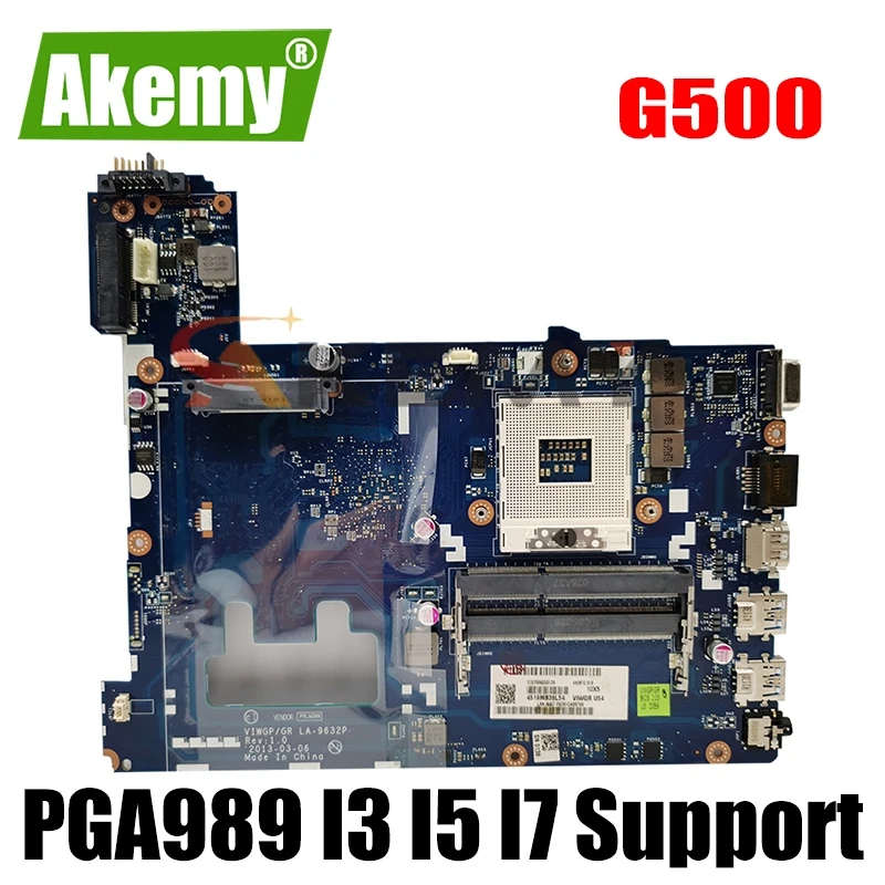 

Материнская плата для ноутбука LENOVO LA-9632P Ideapad G500 HM76 90002834 PGA989 I3 I5 I7 поддержка материнская плата DDR3 SLJ8E